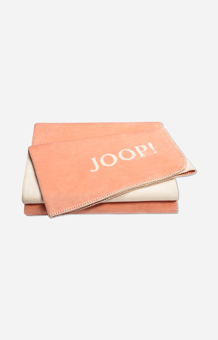 Joop Wohndecke Uni-Doubleface in Apricot-Sand