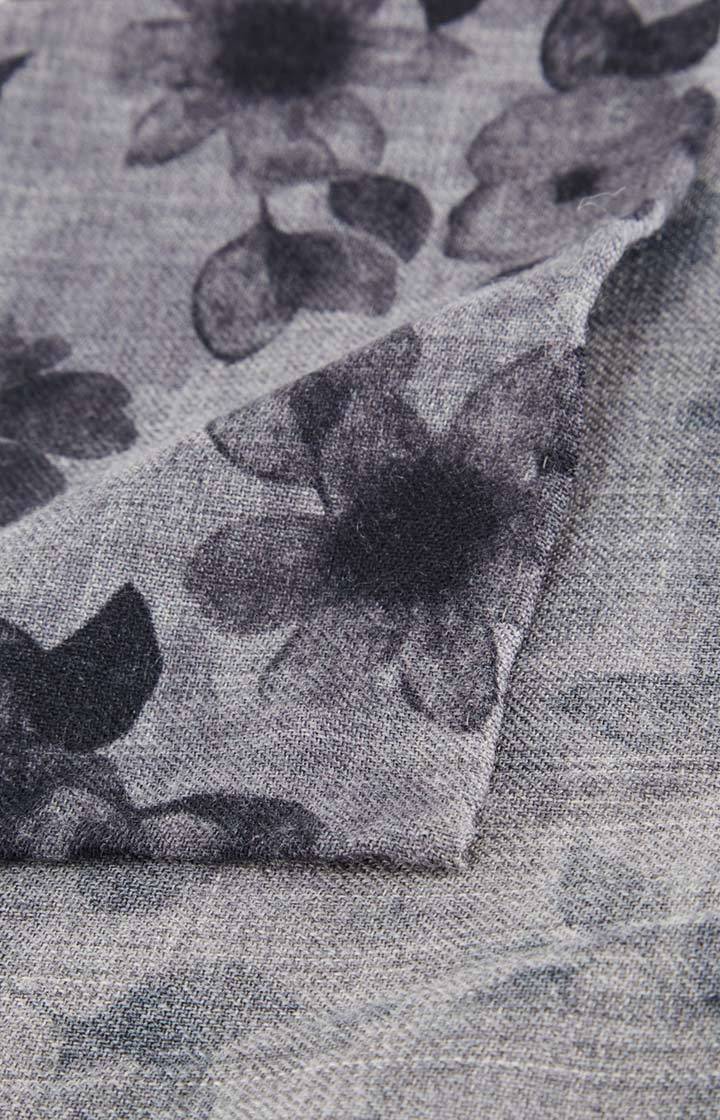 Joop Woll-Einstecktuch In Dunkelblau/Grau