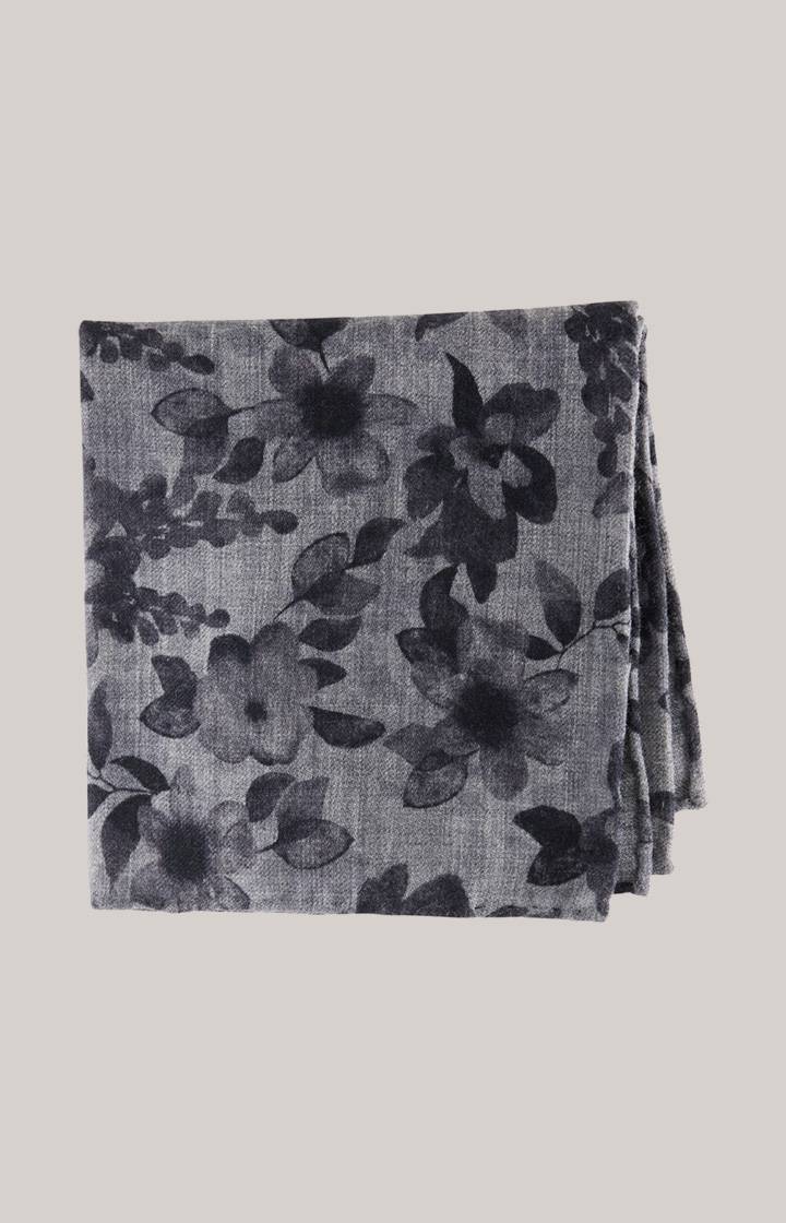 Joop Woll-Einstecktuch in Dunkelblau/Grau