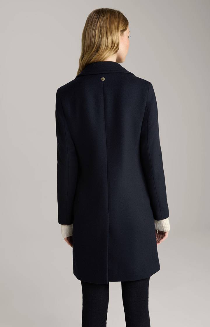 Joop Wollmix-Mantel In Navy