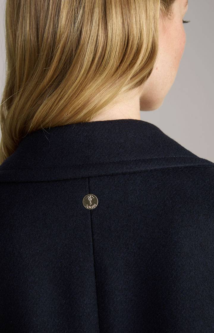 Joop Wollmix-Mantel In Navy