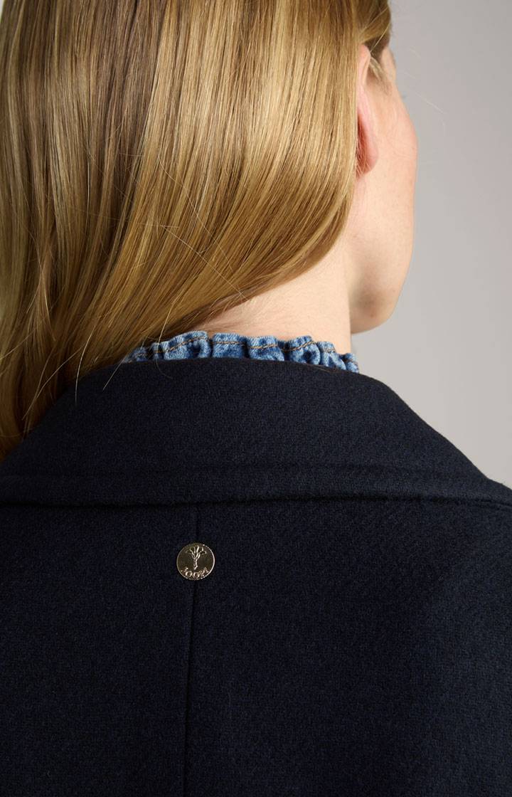 Joop Wollmix-Mantel In Navy