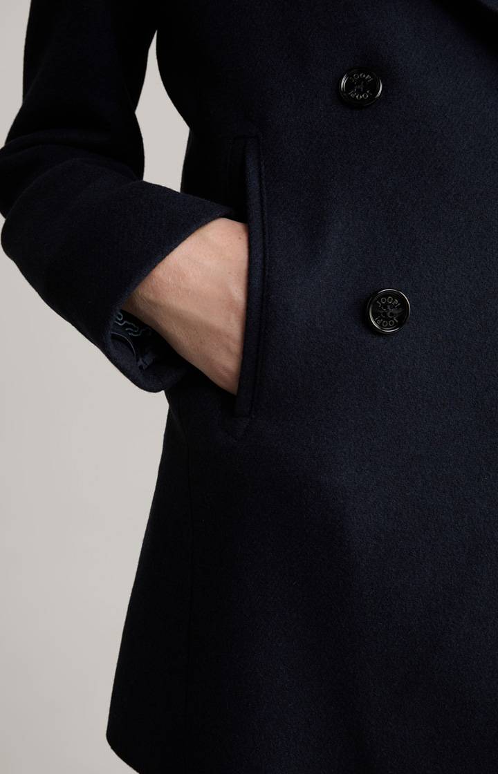 Joop Wollmix-Mantel In Navy