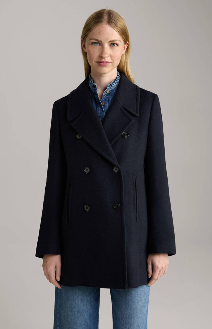 Joop Wollmix-Mantel in Navy