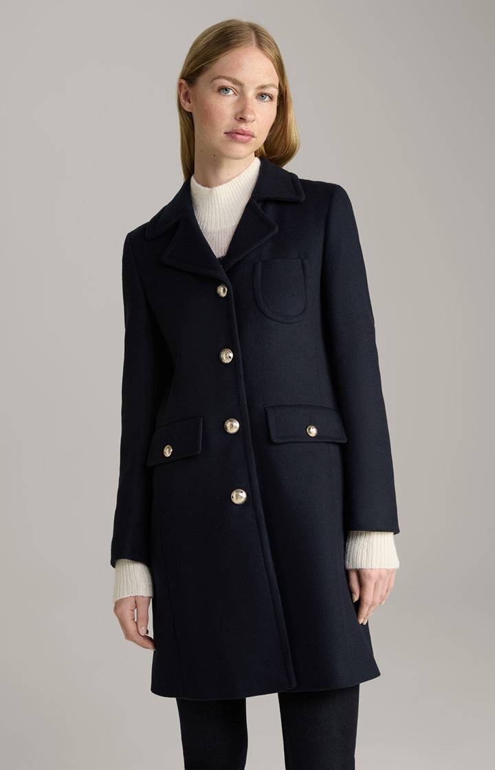 Joop Wollmix-Mantel in Navy
