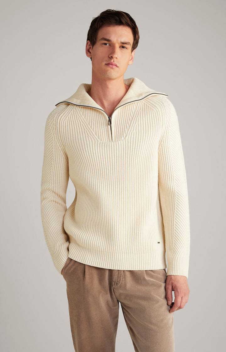 Joop Wool-Mix-Pullover Brunor in Offwhite