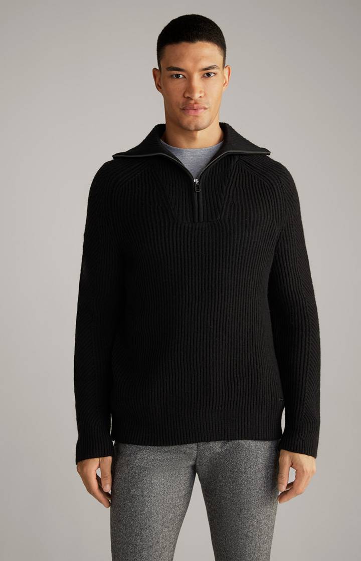 Joop Wool-Mix-Pullover Brunor in Schwarz
