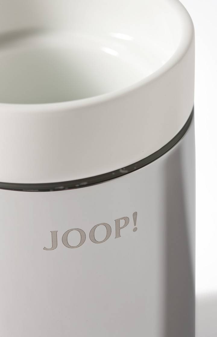 Joop Zahnputzbecher Chromeline, Silber/Weiß