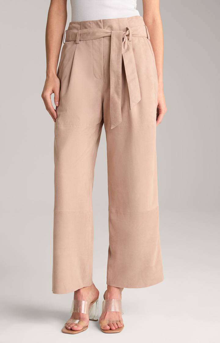Joop Ziegenvelours-Lederhose in Hellbraun
