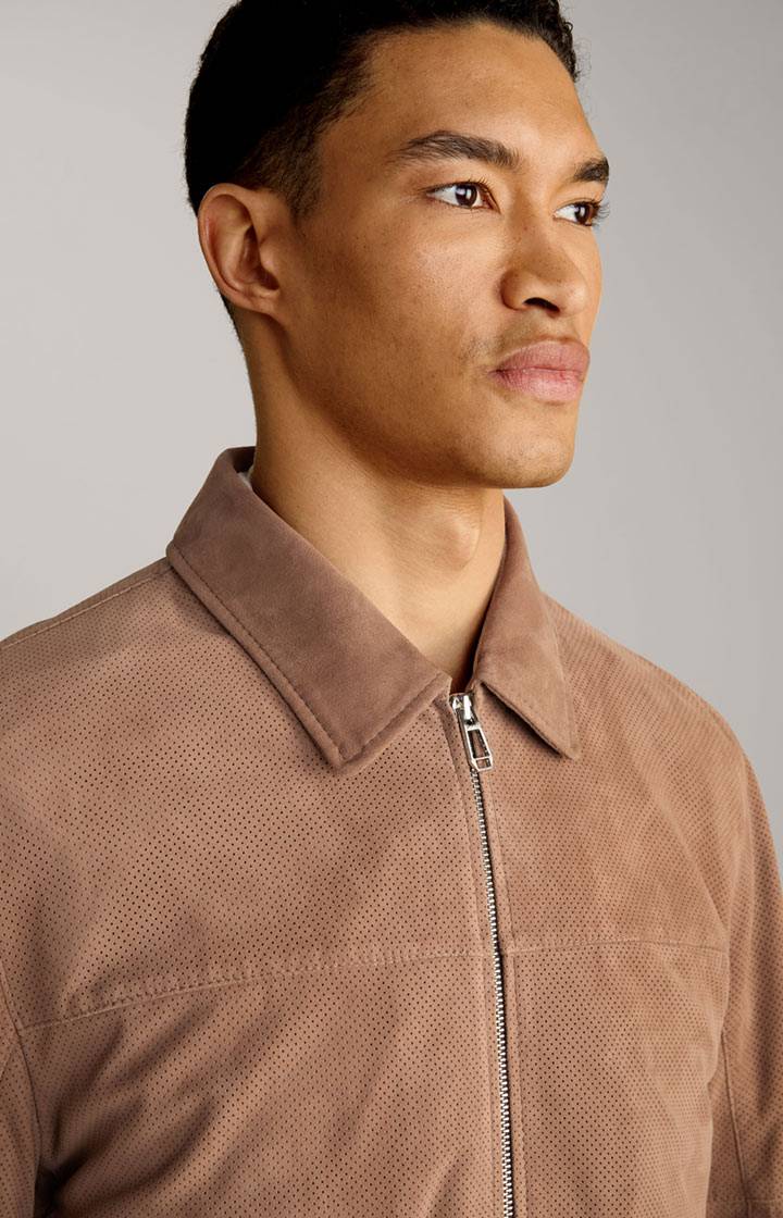 Joop Ziegenvelours-Lederjacke Laup In Hellbraun