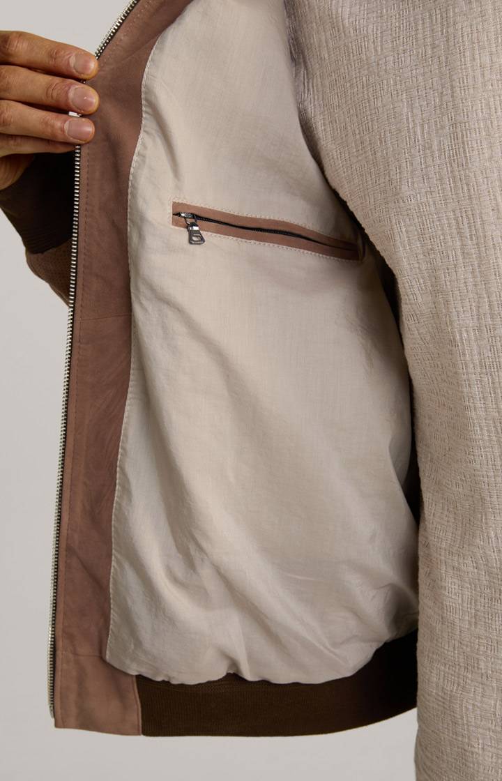 Joop Ziegenvelours-Lederjacke Laup In Hellbraun