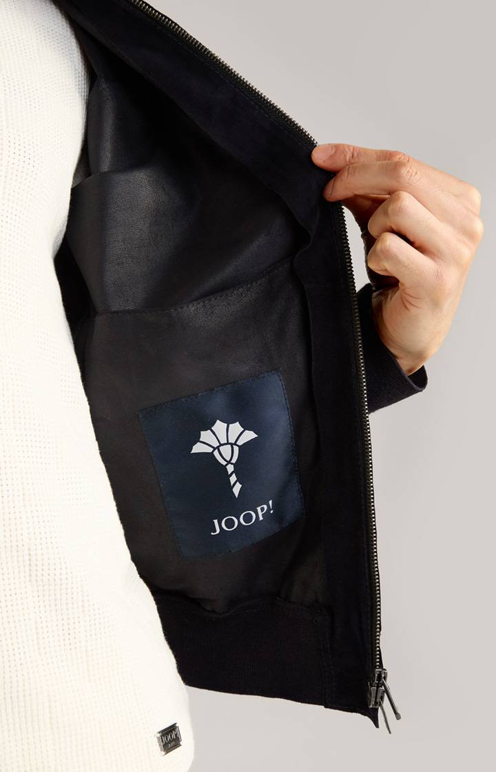Joop Ziegenvelours-Lederjacke Pios In Navy
