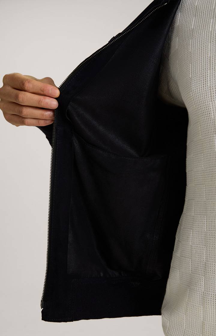 Joop Ziegenvelours-Lederjacke Pios In Navy