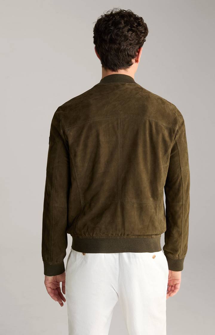 Joop Ziegenvelours-Lederjacke Pios In Oliv