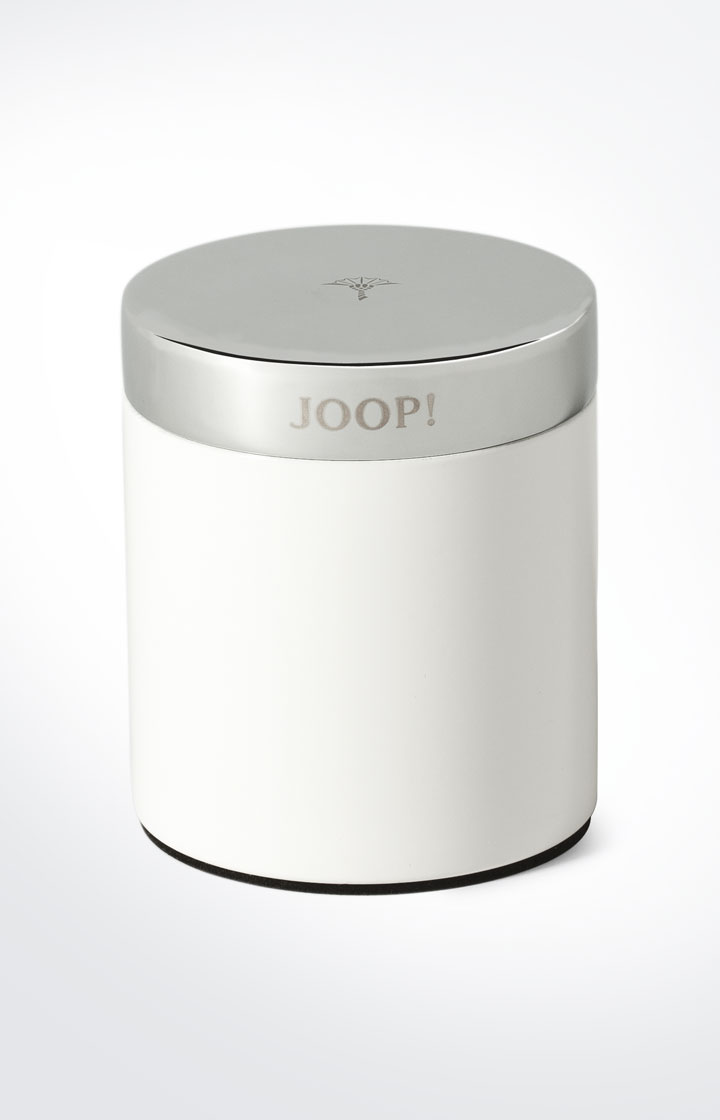 Joop Kleine Aufbewahrungsdose Chromeline, Silber/Weiß