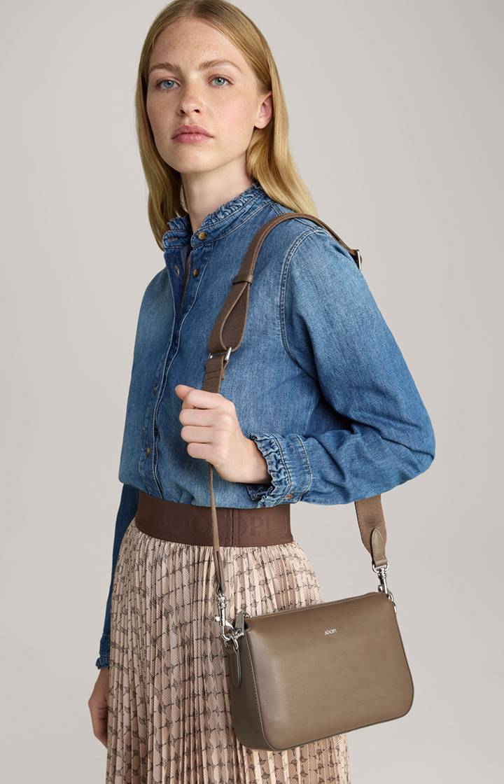 Joop Leder-Schultertasche Sofisticato Jasmina In Braungrau