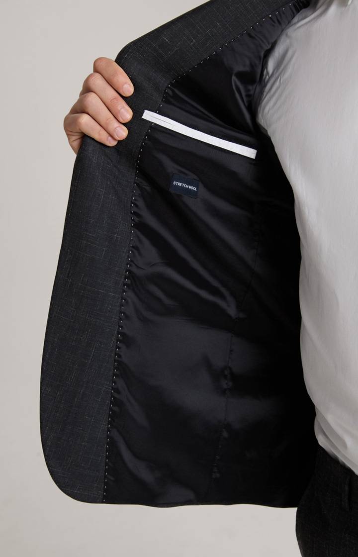 Joop Leinenmix Baukasten-Sakko Herby In Anthrazit Meliert