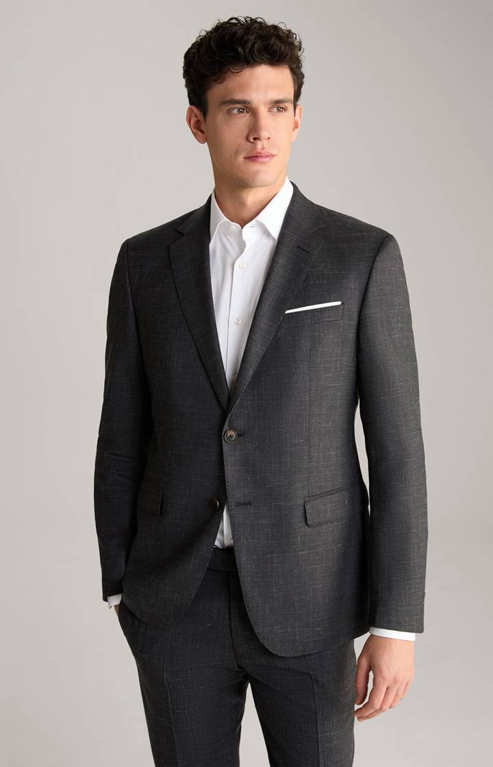 Joop Leinenmix Baukasten-Sakko Herby in Anthrazit meliert