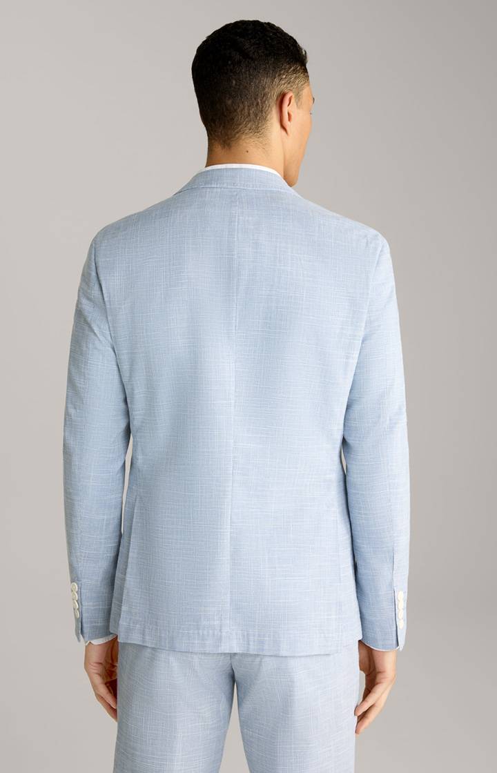 Joop Leinenmix-Sakko Hoverest In Blau/Weiß Gemustert