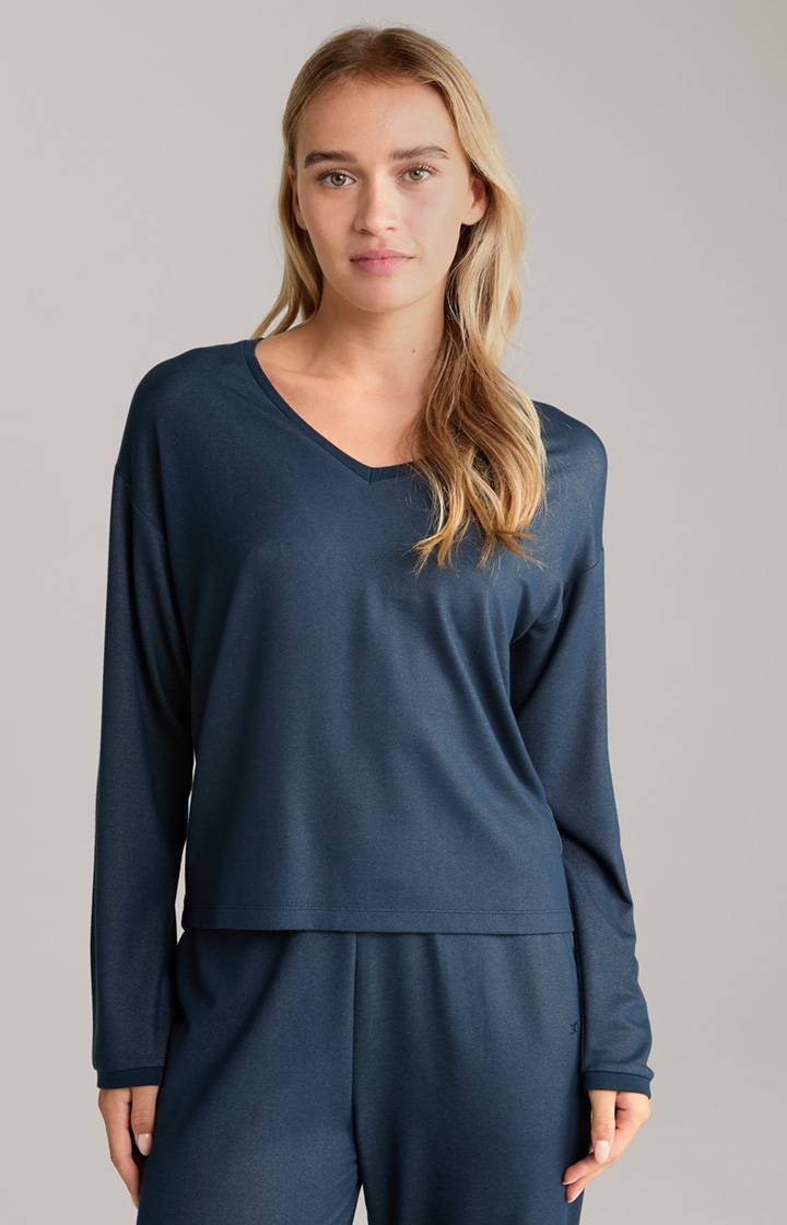 Joop Loungewear Longsleeve in Midnight Blue meliert