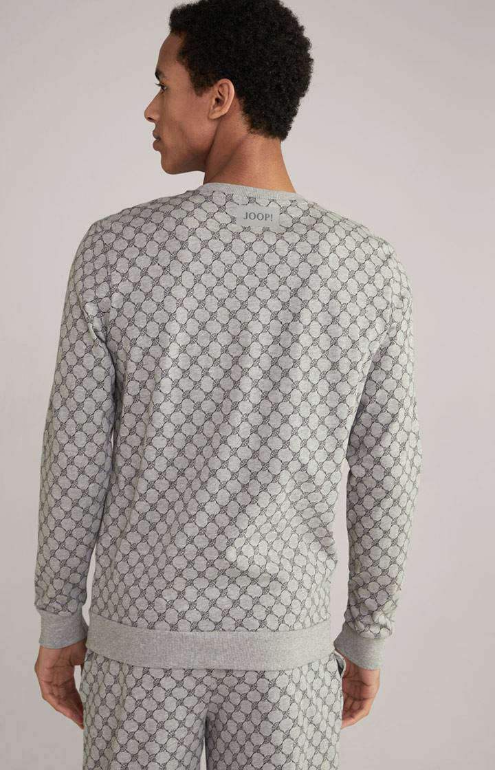 Joop Loungewear Sweatshirt In Hellgrau Melange Gemustert