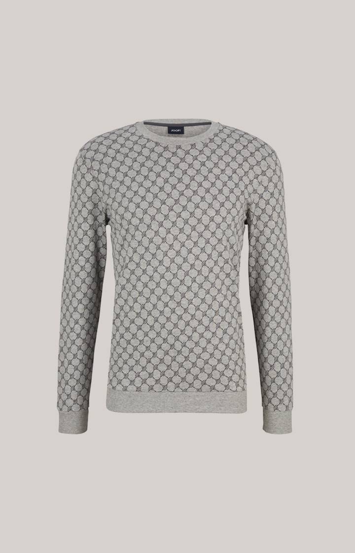Joop Loungewear Sweatshirt In Hellgrau Melange Gemustert