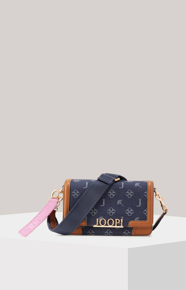 Joop Schultertasche Azzurro Sousa in Denim-Blau/Cognac