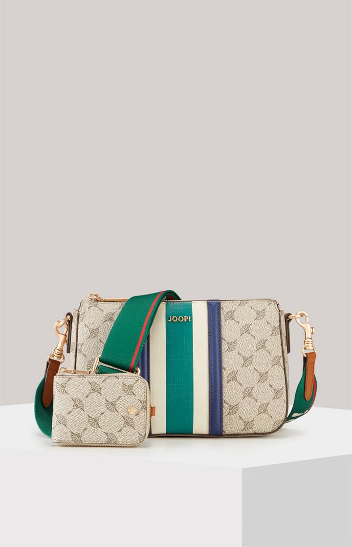 Joop Schultertasche Mazzolino Due Jasmina in Taupe/Grün/Blau