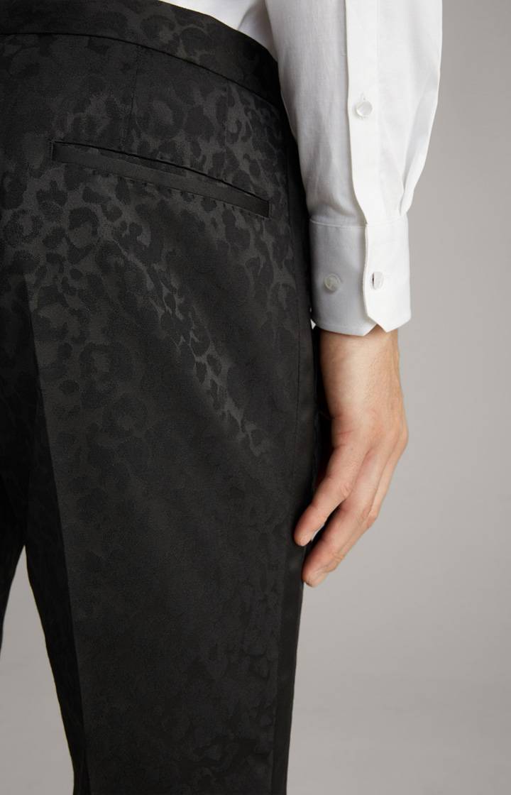 Joop Smoking-Baukastenhose Bask In Schwarz Strukturiert