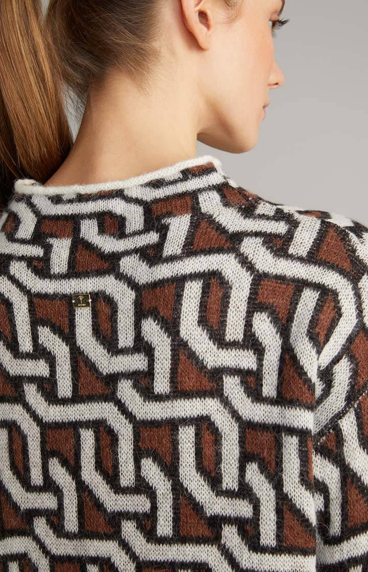 Joop Strick-Pullover In Creme/Braun/Schwarz Gemustert