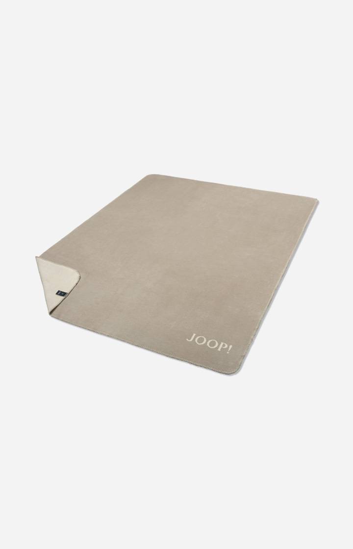 Joop Wohndecke JOOP! MELANGE DOUBLEFACE In Grau-Beige