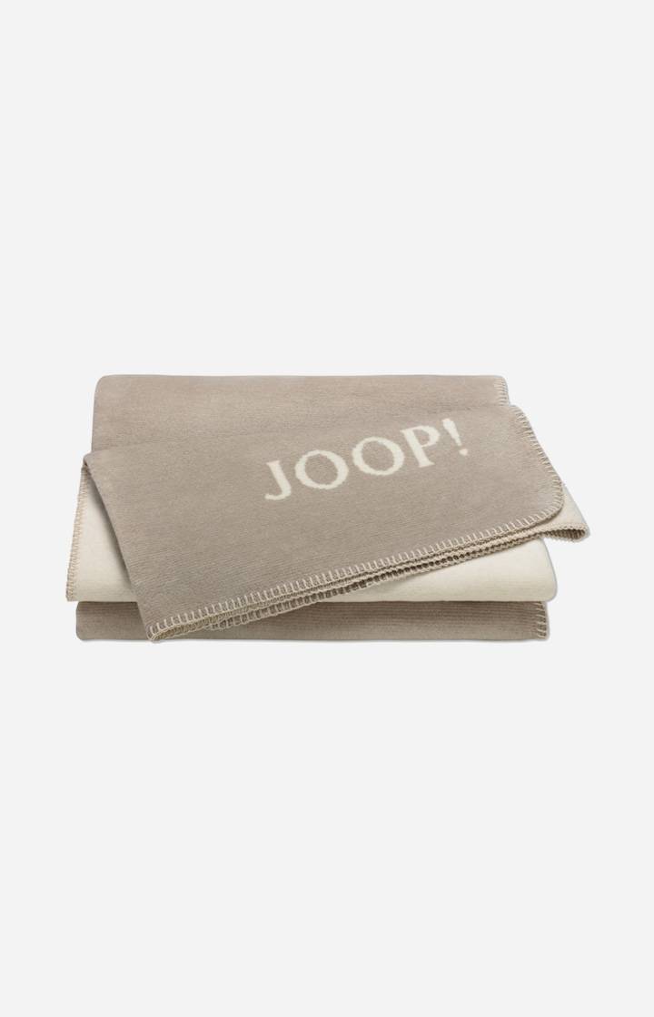 Joop Wohndecke JOOP! MELANGE DOUBLEFACE in Grau-Beige