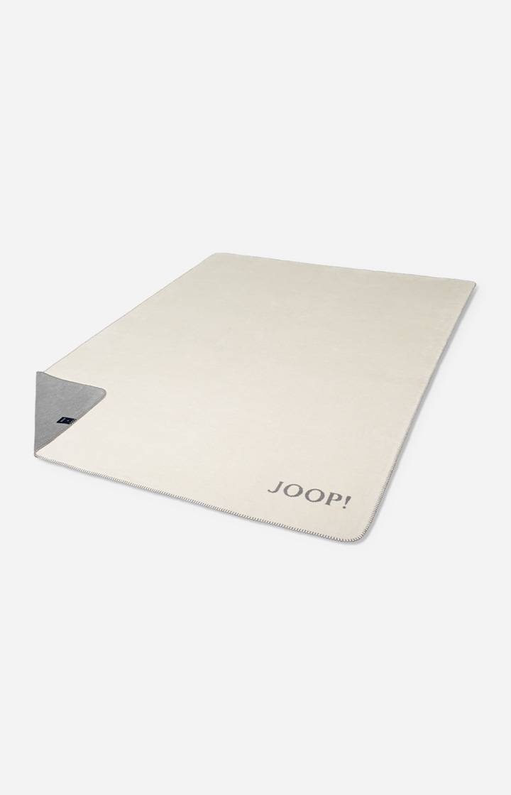 Joop Wohndecke JOOP! MELANGE-DOUBLEFACE In Natur-Silber