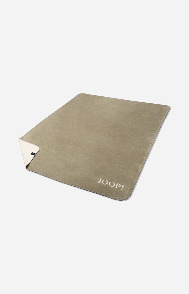 Joop Wohndecke JOOP! MELANGE DOUBLEFACE In Oliv-Natur
