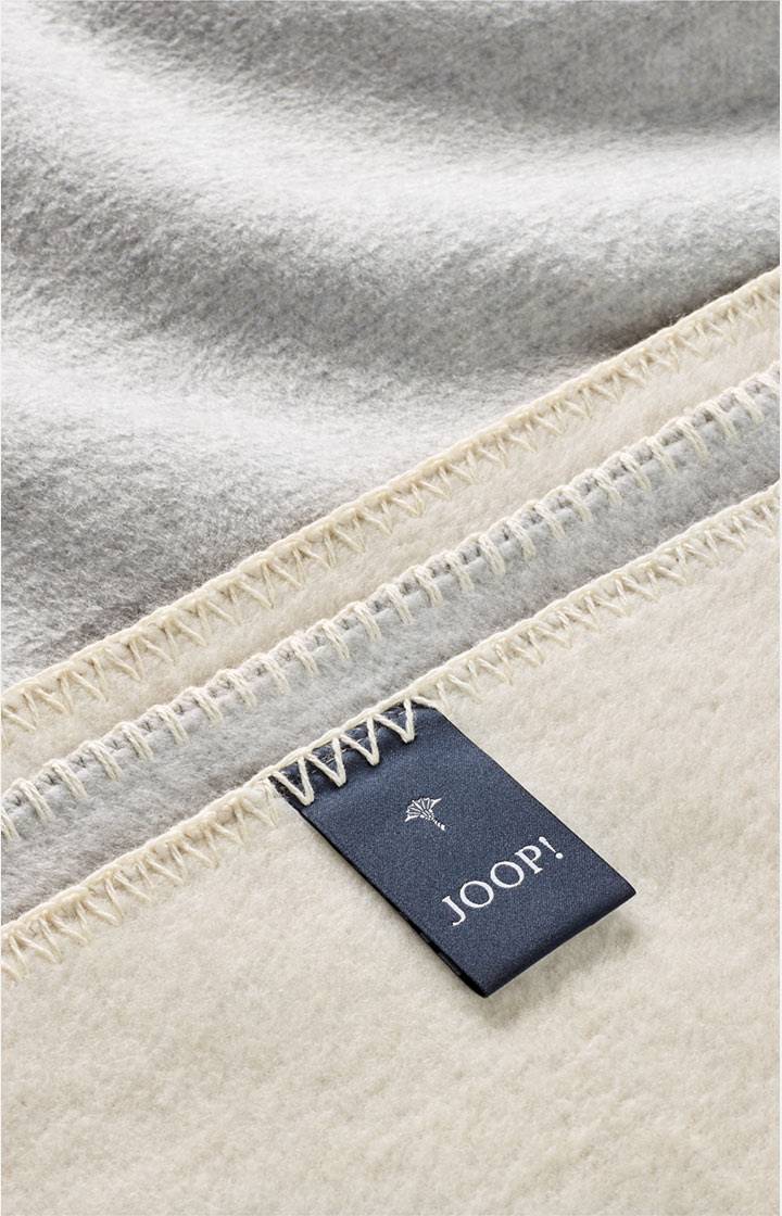 Joop Wohndecke JOOP! MELANGE-DOUBLEFACE In Stein-Silber