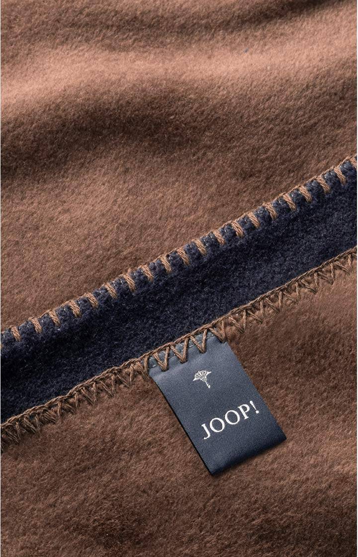 Joop Wohndecke JOOP! UNI-DOUBLEFACE In Marine-Karamell