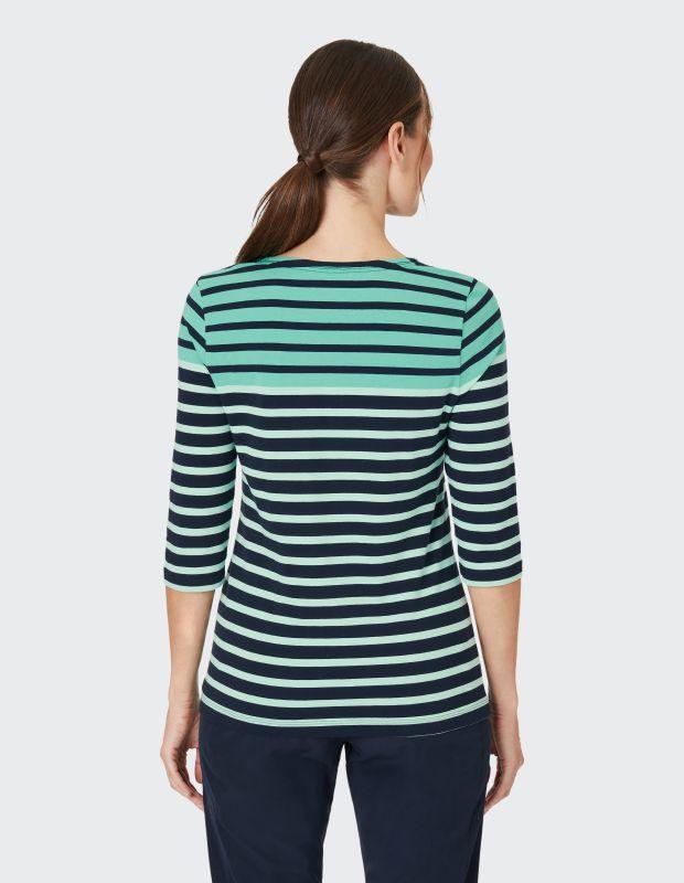 Joy Sportswear 3/4-Arm-Shirt CELIA T-Shirt Mit Feinem Ringeldessign