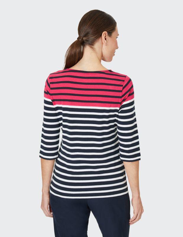 Joy Sportswear 3/4-Arm-Shirt CELIA T-Shirt Mit Feinem Ringeldessign