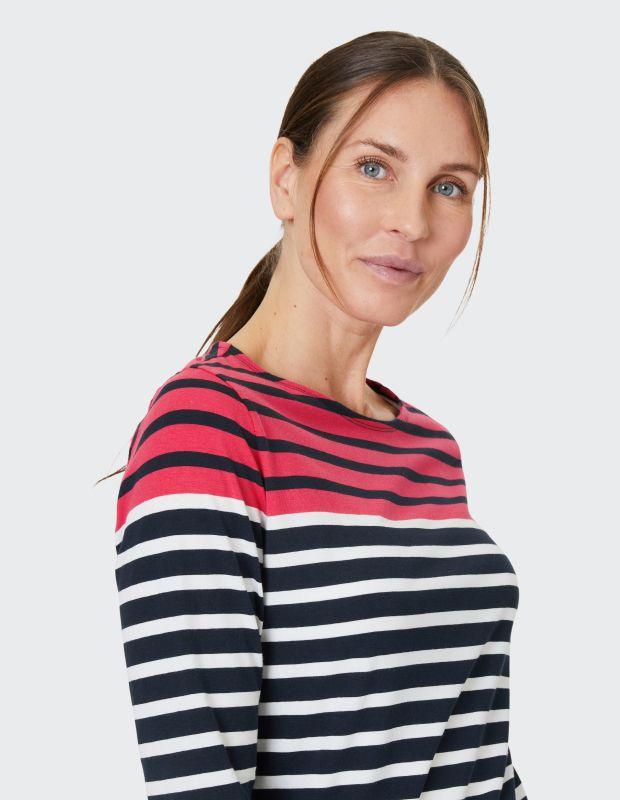 Joy Sportswear 3/4-Arm-Shirt CELIA T-Shirt Mit Feinem Ringeldessign