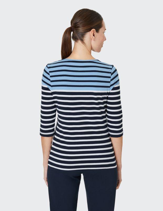 Joy Sportswear 3/4-Arm-Shirt CELIA T-Shirt Mit Feinem Ringeldessign