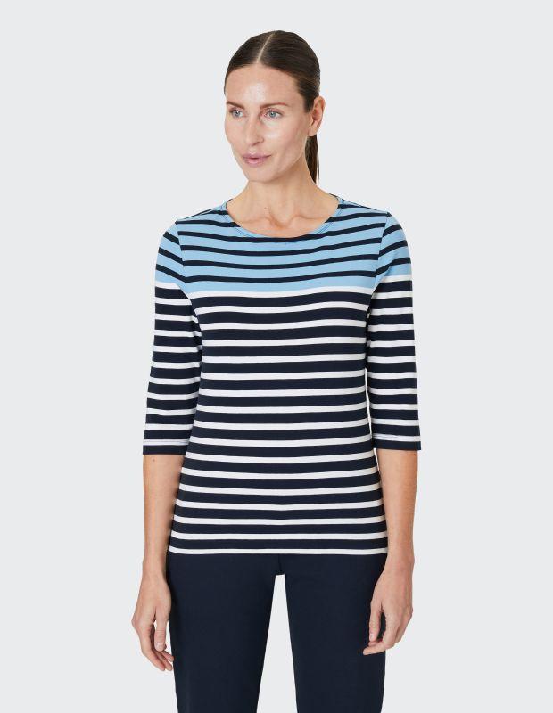 Joy Sportswear 3/4-Arm-Shirt CELIA T-Shirt mit feinem Ringeldessign