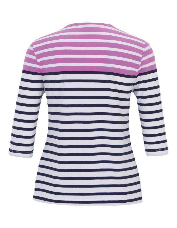 Joy Sportswear 3/4-Arm-Shirt CELIA T-Shirt Mit Feinem Ringeldessign