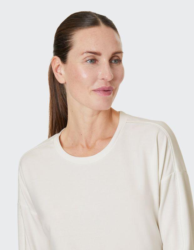 Joy Sportswear Sweatshirt RIKE Softes Sweatshirt Mit Glanz Paspel