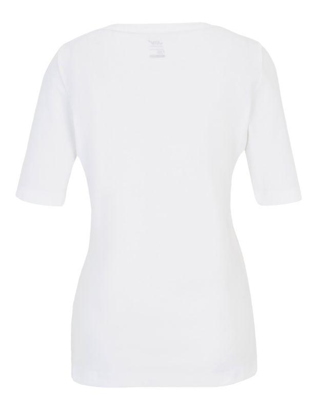 Joy Sportswear T-Shirt ARIA T-Shirt Mit V-Ausschnitt Und Sanftem Schrift-Print