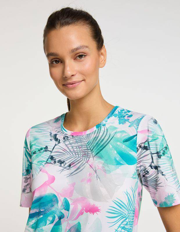 Joy Sportswear T-Shirt CLARA Rundhalsshirt Mit Tropischem Druckmotiv