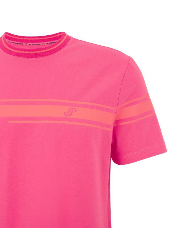 Joy Sportswear T-SHIRT JERSEY G-Style T-Shirt Mit Streifen- Und Label Print