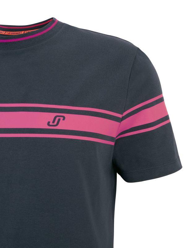 Joy Sportswear T-SHIRT JERSEY G-Style T-Shirt Mit Streifen- Und Label Print