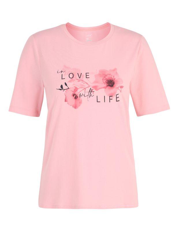 Joy Sportswear T-Shirt LUZIE Lockeres Shirt Mit Floralem Front-Print