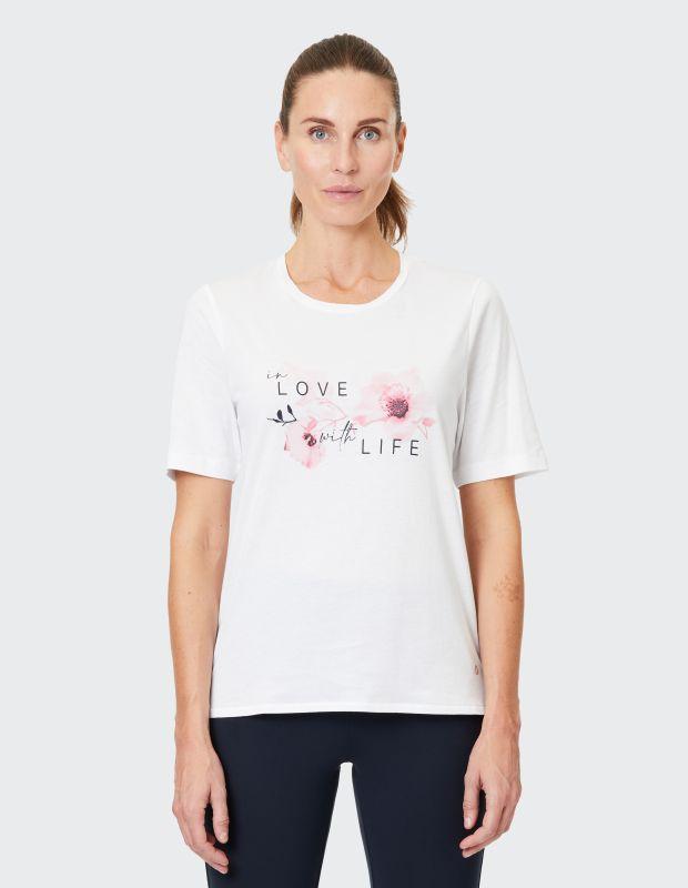 Joy Sportswear T-Shirt LUZIE Lockeres Shirt mit floralem Front-Print
