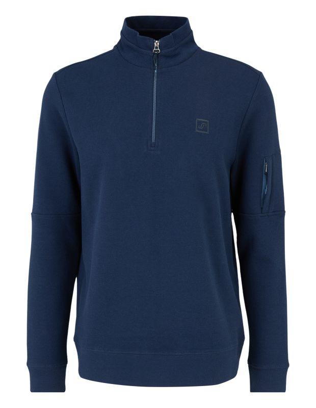 Joy Sportswear Troyer WENKO Sportiver Troyer Im Denim Look